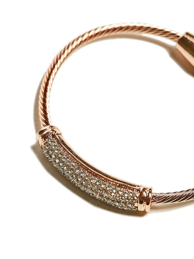 Rose Gold Women's GUESS Twisted Magnetic Bracelet | USA16ESARL