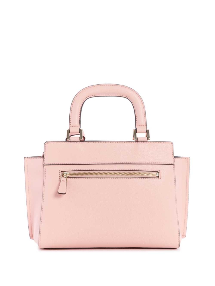 Rose Pink Women's GUESS Katey Girlfriend Satchels | USA29WSFXN