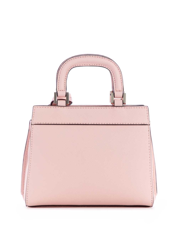 Rose Pink Women's GUESS Katey Mini Satchels | USA90RXZAG