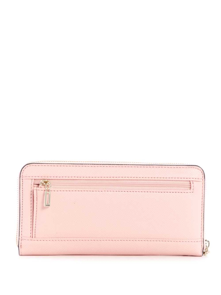 Rose Pink Women's GUESS Katey Zip-Around Wallets | USA92IHDOK