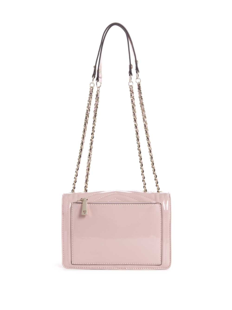 Rose Pink Women's GUESS Lida Convertible Crossbodies | USA03FYIRG