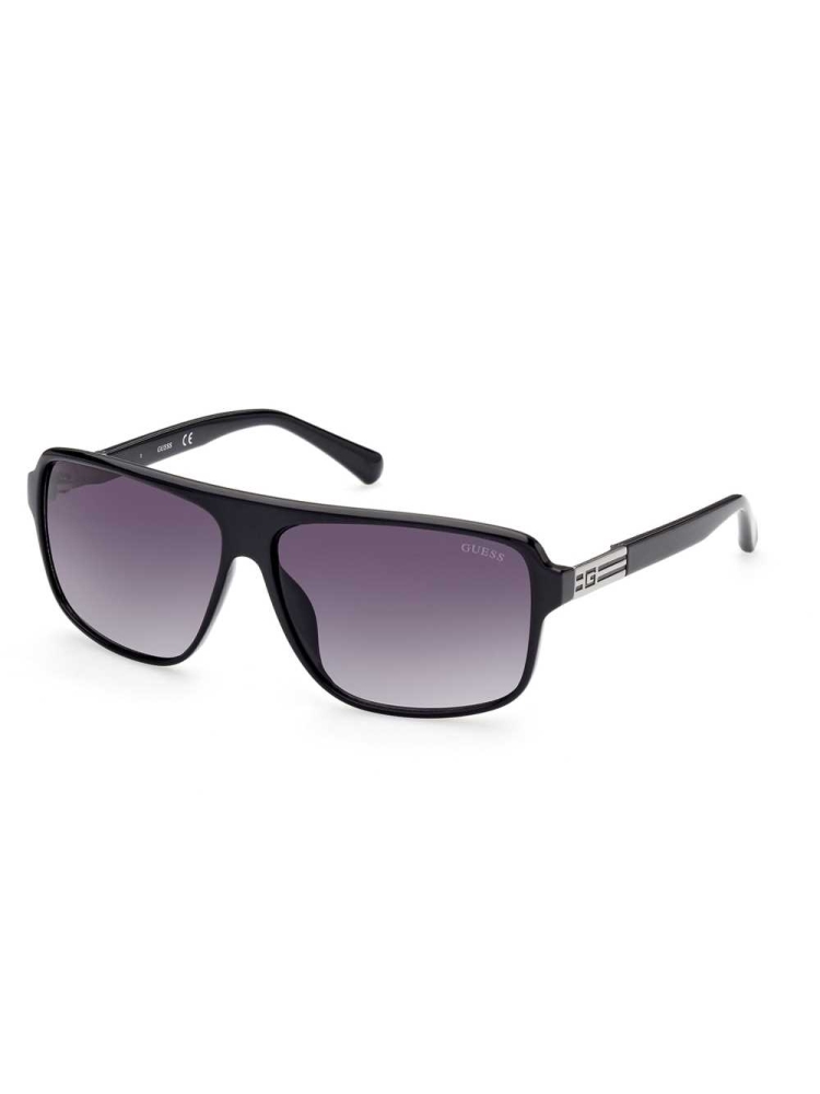 Silver Men's GUESS Square Sunglasses | USA23HGKUJ