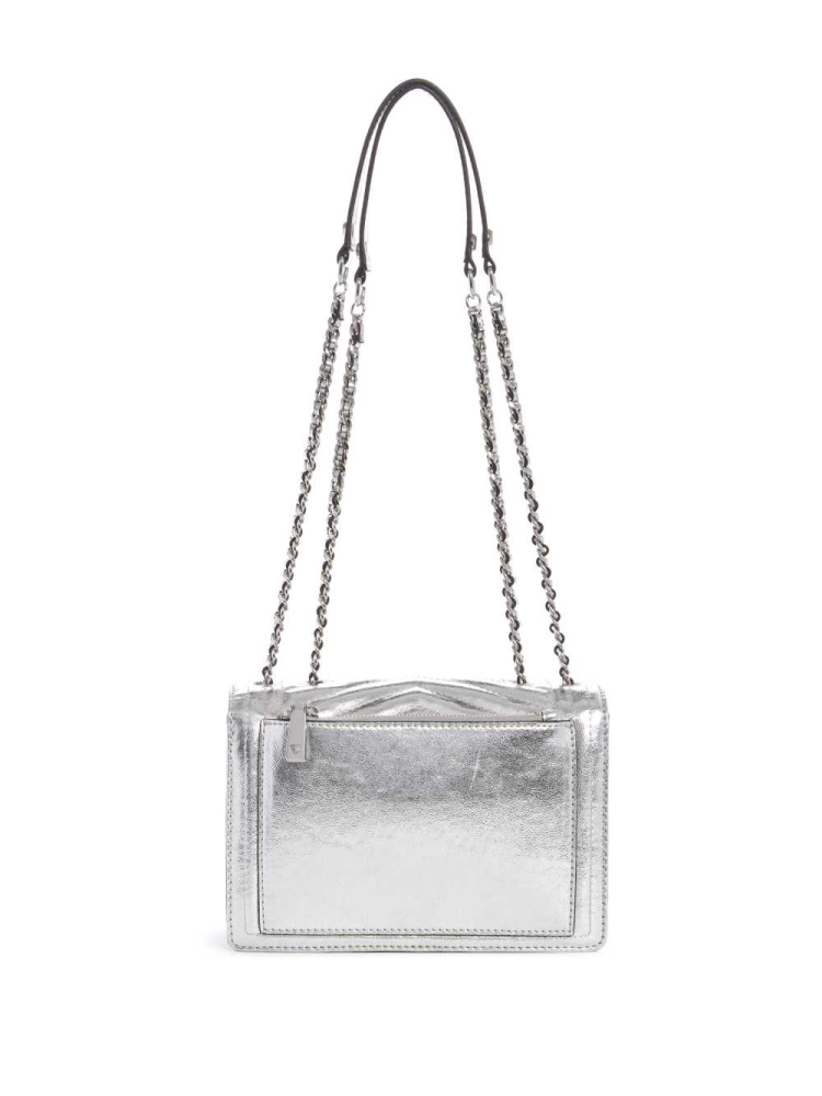 Silver Women's GUESS Lida Convertible Crossbodies | USA37JARME