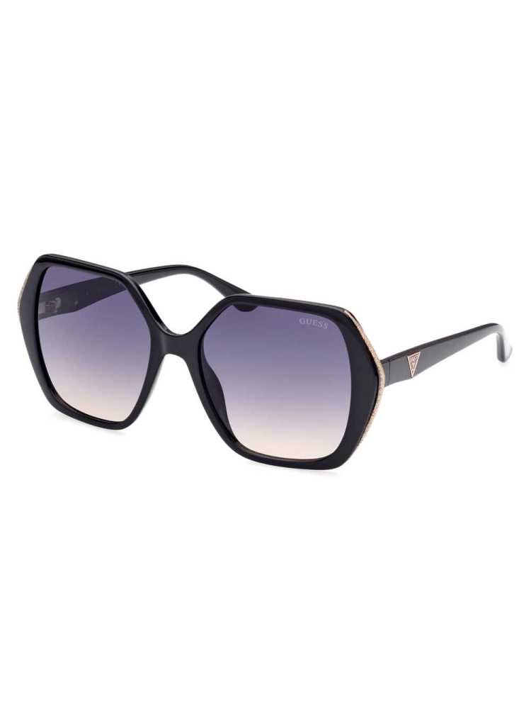 Silver Women's GUESS Oversized Square Sunglasses | USA52SMIAP