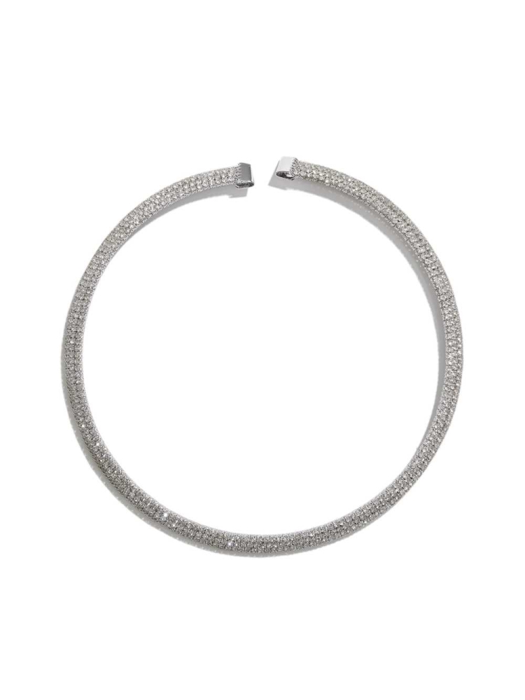 Silver Women\'s GUESS Silver-Tone Mesh Collar Necklace | USA92EJDIG