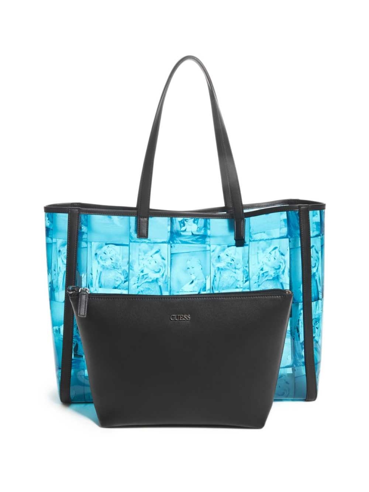 Turquoise Women's GUESS Originals x Anna Nicole Smith Totes | USA75OUEWT