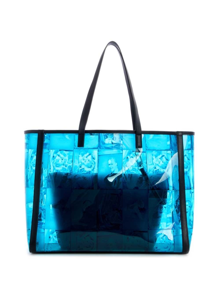 Turquoise Women's GUESS Originals x Anna Nicole Smith Totes | USA75OUEWT