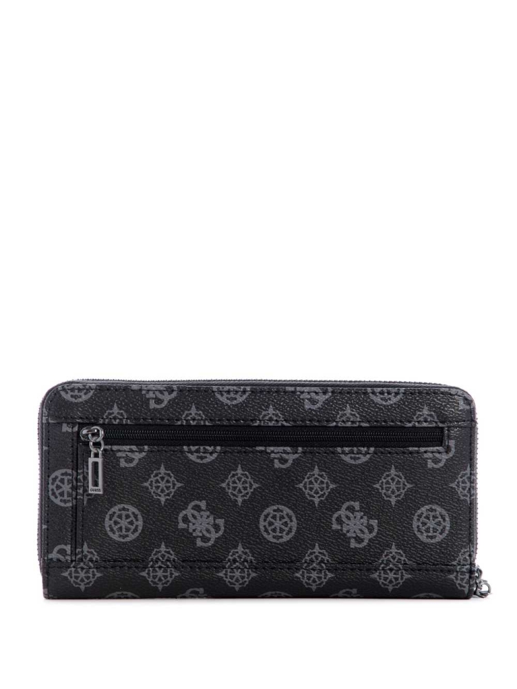 Wash Women's GUESS Hensely Logo Large Zip-Around Wallets | USA09FSYVK