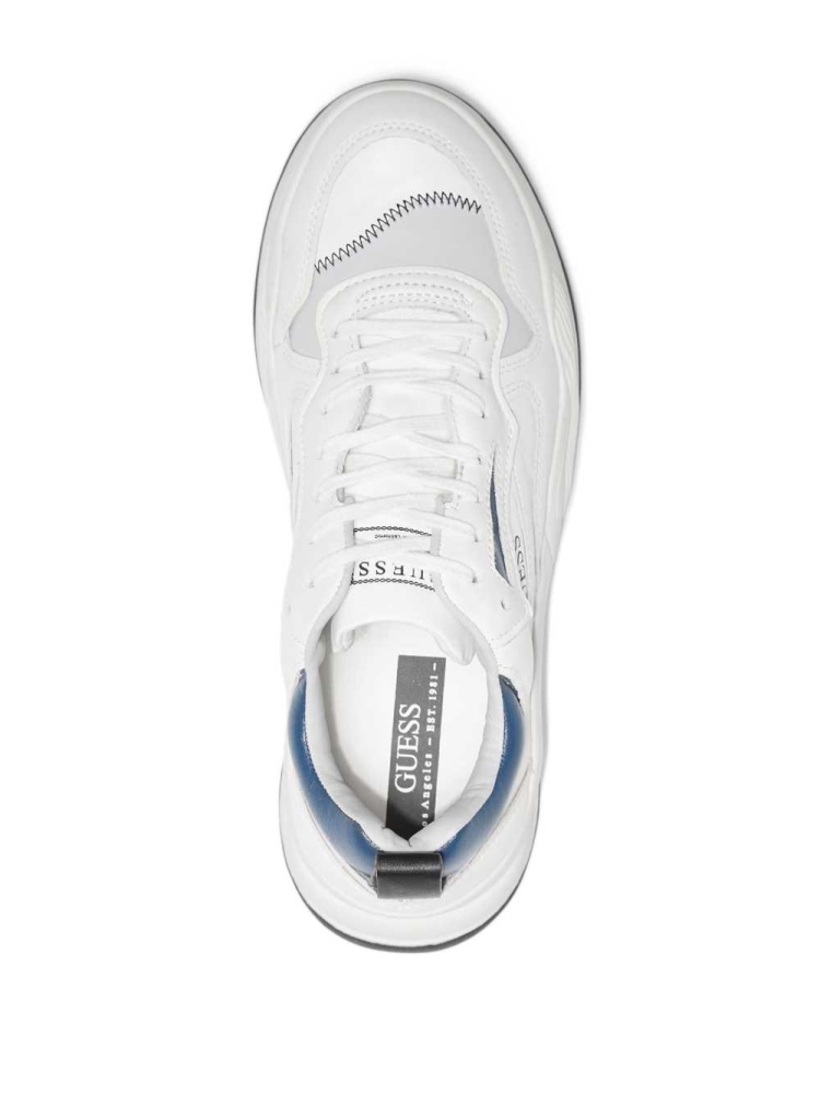 White Men's GUESS Bassano Dad Sneakers | USA63EIDUV