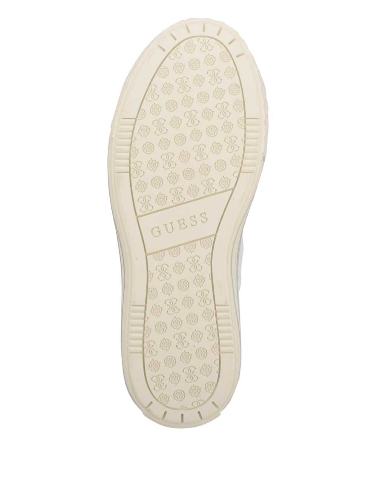 White Multicolor Women's GUESS Quilted Low-Top Sneakers | USA36UCHLS