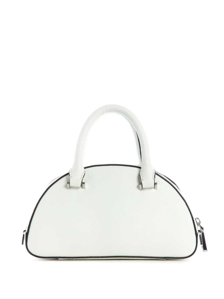 White Women's GUESS Cordelia Mini Dome Satchels | USA59FEVUD