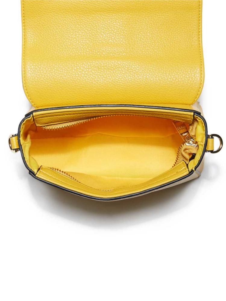 Yellow Women's GUESS Cara Buckle Crossbodies | USA92FXYQP