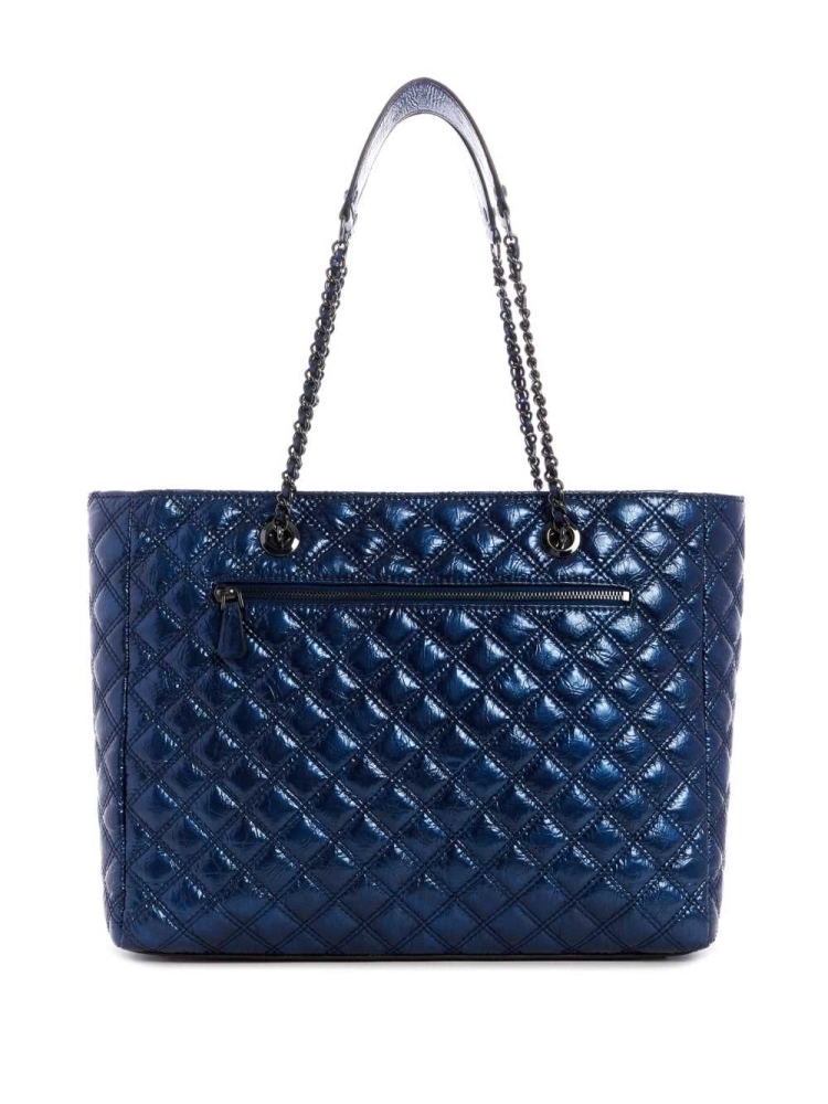 Yellow Women's GUESS Cessily Quilted Totes | USA72WFTJE