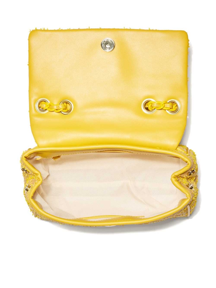 Yellow Women's GUESS Kimi Small Convertible Crossbodies | USA29JXLAD